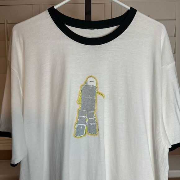 Paramore XL Drum Monster Graphic Ringer Tee Shirt White Concert Band Merch - Picture 2 of 5